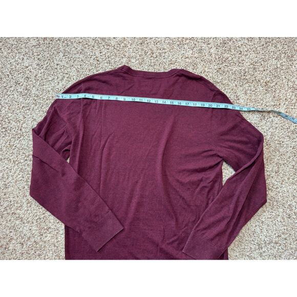 GAP pullover Crewneck, Lightweight, Cotton Blend sweater, Men's size LG; Maroon - Picture 6 of 7
